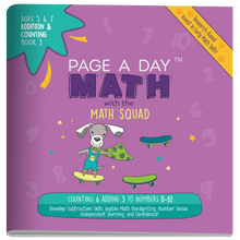 Load image into Gallery viewer, Series 4: ADDITION &amp; COUNTING (age 4-6) 10-Book Series, Flash Cards &amp; Assessments - Page A Day Math with the Math Squad