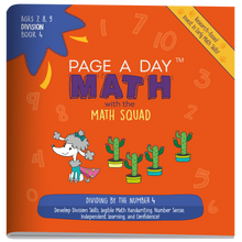 Load image into Gallery viewer, Series 9: DIVISION (age 6-9) 12-Book Series, Flash Cards &amp; Assessments - Page A Day Math with the Math Squad
