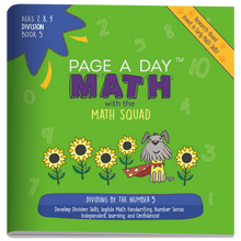 Load image into Gallery viewer, Series 9: DIVISION (age 6-9) 12-Book Series, Flash Cards &amp; Assessments - Page A Day Math with the Math Squad