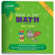 Load image into Gallery viewer, Series 8: MULTIPLICATION (age 6-8) 12-Book Series, Flash Cards &amp; Assessments - Page A Day Math with the Math Squad