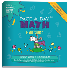 Load image into Gallery viewer, Series 4: ADDITION &amp; COUNTING (age 4-6) 10-Book Series, Flash Cards &amp; Assessments - Page A Day Math with the Math Squad