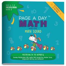 Load image into Gallery viewer, Series 8: MULTIPLICATION (age 6-8) 12-Book Series, Flash Cards &amp; Assessments - Page A Day Math with the Math Squad
