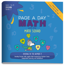 Load image into Gallery viewer, Series 9: DIVISION (age 6-9) 12-Book Series, Flash Cards &amp; Assessments - Page A Day Math with the Math Squad