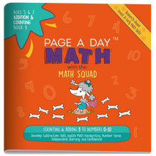 Load image into Gallery viewer, Series 4: ADDITION &amp; COUNTING (age 4-6) 10-Book Series, Flash Cards &amp; Assessments - Page A Day Math with the Math Squad