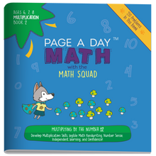 Load image into Gallery viewer, Series 8: MULTIPLICATION (age 6-8) 12-Book Series, Flash Cards &amp; Assessments - Page A Day Math with the Math Squad