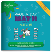 Load image into Gallery viewer, Series 8: MULTIPLICATION (age 6-8) 12-Book Series, Flash Cards &amp; Assessments - Page A Day Math with the Math Squad