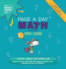 Load image into Gallery viewer, Set 4: ADDITION &amp; COUNTING Book 1 - Page A Day Math with the Math Squad