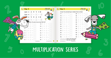 Load image into Gallery viewer, Series 8: MULTIPLICATION (age 6-8) 12-Book Series, Flash Cards &amp; Assessments - Page A Day Math with the Math Squad