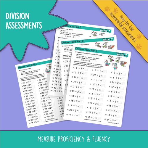 Division Assessments - Page A Day Math with the Math Squad