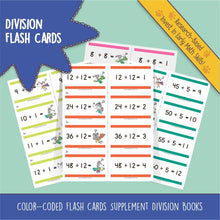 Load image into Gallery viewer, Series 9: DIVISION (age 6-9) 12-Book Series, Flash Cards &amp; Assessments - Page A Day Math with the Math Squad
