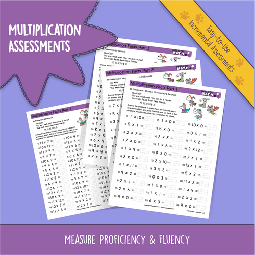 Multiplication Assessments - Page A Day Math with the Math Squad